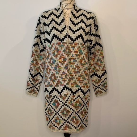 Dreamers open front longer length cardigan sweater M/L - Picture 1 of 7